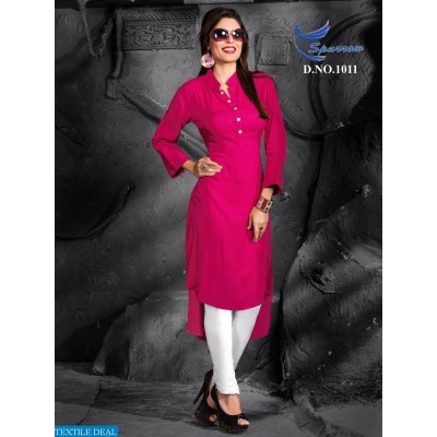 Sparrow Kurti Pink Color