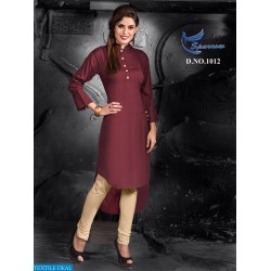 Sparrow Kurti Brown Color