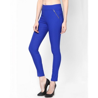 Zipped Jegging Blue Color