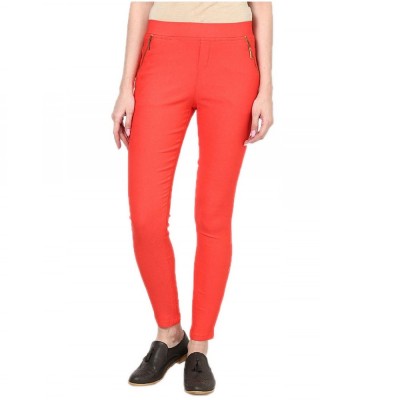 Zipped Jegging Orange Color