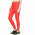 Zipped Jegging Orange Color