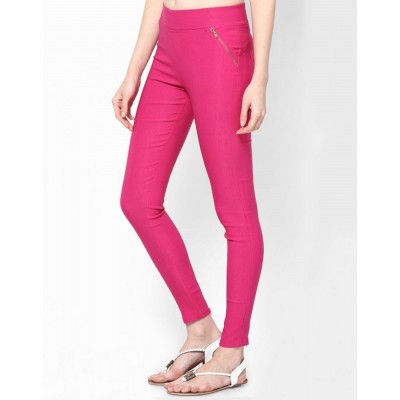 Zipped Jegging Pink Color