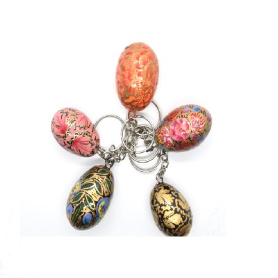 Paper Mache Key Ring (Egg Shape)