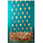 Ladies Aari Work Unstitched Suit (Oceanic Blue )