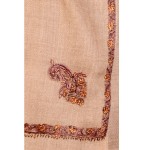 Sozni Needle Work Gents Shawl (Light Brown)