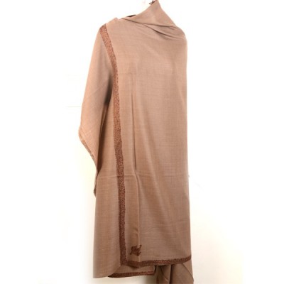 Sozni Needle Work Gents Shawl (Dusty Brown)