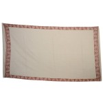 Sozni Needle Work Ladies Shawl (Light Beige Colour)