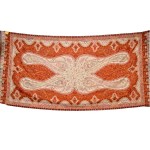 Jamawar Ladies Shawl (Brown White)