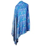 Jamawar Ladies Shawl (Ocean Blue) 