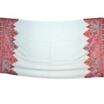 Kani Work Ladies Shawl (Off White)