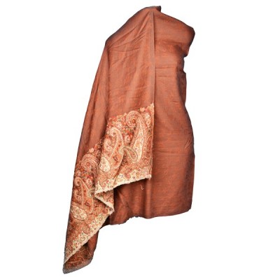 Kani Work Ladies Shawl (Brown Colour)