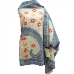 Jamawar Ladies Shawl (Creamy White)