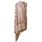 Sozni Work Designer Ladies Shawl (Off White)