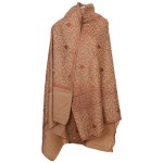 Sozni Work Designer Ladies Shawl (Light Beige Colour)