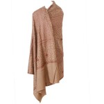 Sozni Work Designer Ladies Shawl (Light Beige Colour)