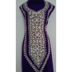 Kashmiri Georgette suit with Dupatta (VIOLET COLOR)