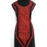 Kashmiri Georjette Suit with Dupatta (BLACK COLOR)