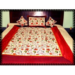 Kashmiri Dupion Bed Cover
