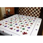 Kashmiri Aari Work Bed Sheet (MHDB07)