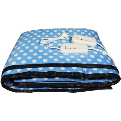 Electric Heating Blanket Double Bed (Blue Velvet)