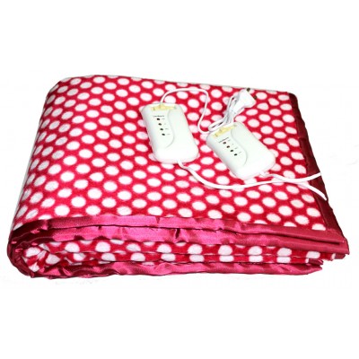 Electric Heating Blanket Double Bed (Fuchsia Pink Velvet)