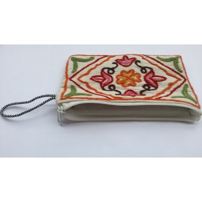 Purse with Crewel Embroidery