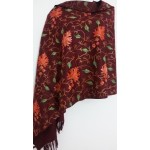 Kashmiri Kadai Stole Shawl (Maroon Colour)