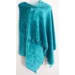 Velvet Shawl (Blue-Green)