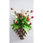 Wall Hanging Flower Holder With Flowers