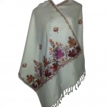 Kashmiri Kadai Stole Shawl (Off White Colour)