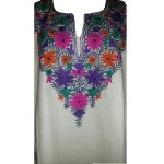 Phiran with Kashmiri Embroidery (White Color)