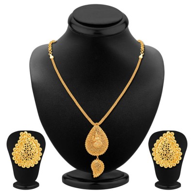 Pleasing Gold Plated Necklace Set