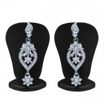 Luxurious Rhodium plated AD Stone Necklace Set