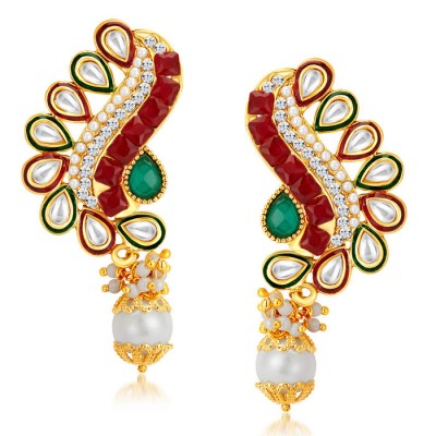 Fancy Peacock Gold Plated Australian Diamond Earrings