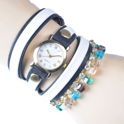 Bracelet Watch (Black and white strap)