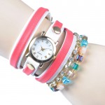 Bracelet Watch (Red and white strap)
