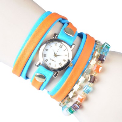 Bracelet Watch (Orange and Blue strap)