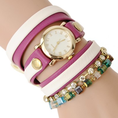 Bracelet Watch (White and Purple strap)