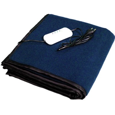 Electric Heating Blanket Single Bed (Navy Blue Fleece)