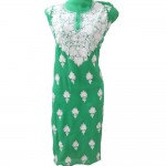 Kashmiri Embroidery Georjette Kurti (Green Color)